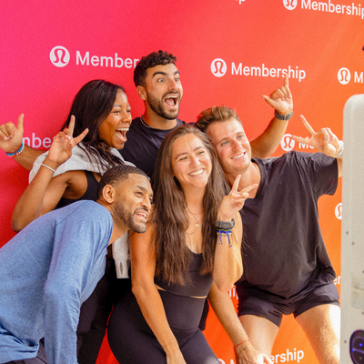Guests at a Motion LA brand activation for lululemon Membership, an experiential marketing event in Los Angeles
