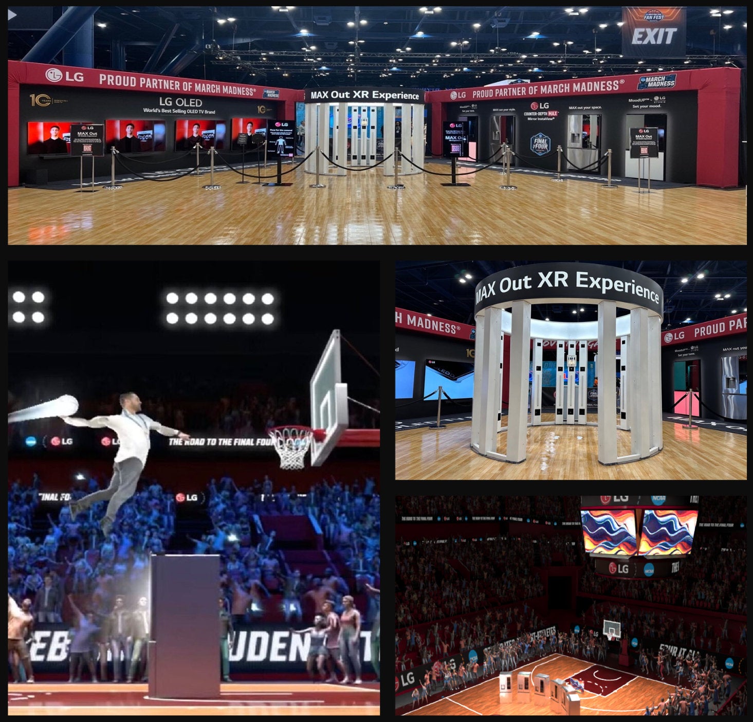 LG March Madness basketball fan experience and XR technology activation